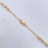 Miraculous Virgin Rosary 10.85gr / 56.4cm / 4mm Ball Diamond Cut 18K Yellow Gold &