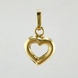 Heart Silhouette Pendant 0.4gr / 1/2 in / 18K Yellow Gold