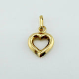 Heart Silhouette Pendant 0.4gr / 1/2 in / 18K Yellow Gold