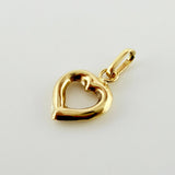 Heart Silhouette Pendant 0.4gr / 1/2 in / 18K Yellow Gold
