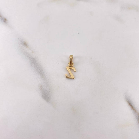 Pendant Letter Z 0.4gr / 1.3cm / Smooth 18K Yellow Gold #