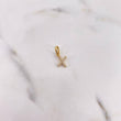 Pendant Letter X 0.55gr / 1.6cm / White Zircons 18K Yellow Gold #