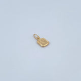 Dije Letra V 0.35gr / 1.5cm / Liso Oro Amarillo 18K &