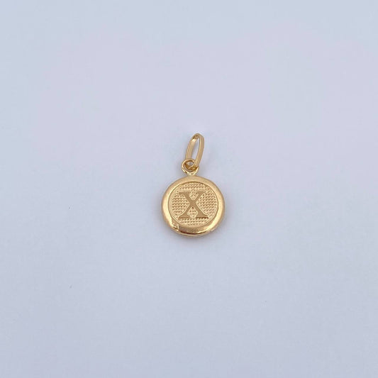 Pendant Letter X 0.45gr / 1.5cm / 18K Yellow Gold Medal &