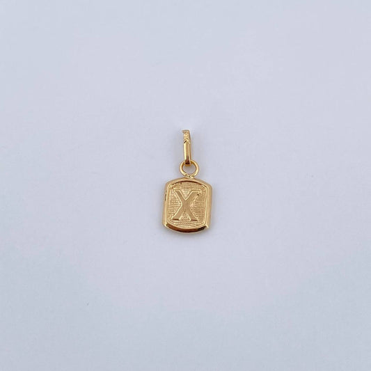 Pendant Letter X 0.35gr / 1.5cm / Smooth 18K Yellow Gold &