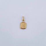 Pendant Letter X 0.35gr / 1.5cm / Smooth 18K Yellow Gold &