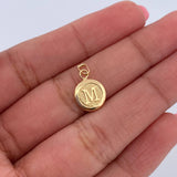Dije Letra M 0.4gr / 1.5cm / Medalla Oro Amarillo 18K &