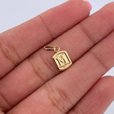 Dije Letra M 0.35gr / 1.5cm / Liso Oro Amarillo 18K &