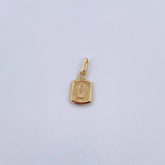 Pendant Letter O 0.35gr / 1.5cm / Smooth 18K Yellow Gold &