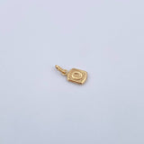 Pendant Letter O 0.35gr / 1.5cm / Smooth 18K Yellow Gold &