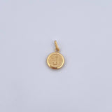 Pendant Letter J 0.4gr / 1.5cm / 18K Yellow Gold Medal &