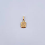 Pendant Letter F 0.35gr / 1.5cm / Smooth 18K Yellow Gold &