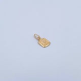 Pendant Letter F 0.35gr / 1.5cm / Smooth 18K Yellow Gold &