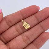 Dije Letra F 0.3gr / 1.5cm / Liso Oro Amarillo 18K &