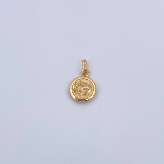 Pendant Letter G 0.45gr / 1.5cm / 18K Yellow Gold Medal &