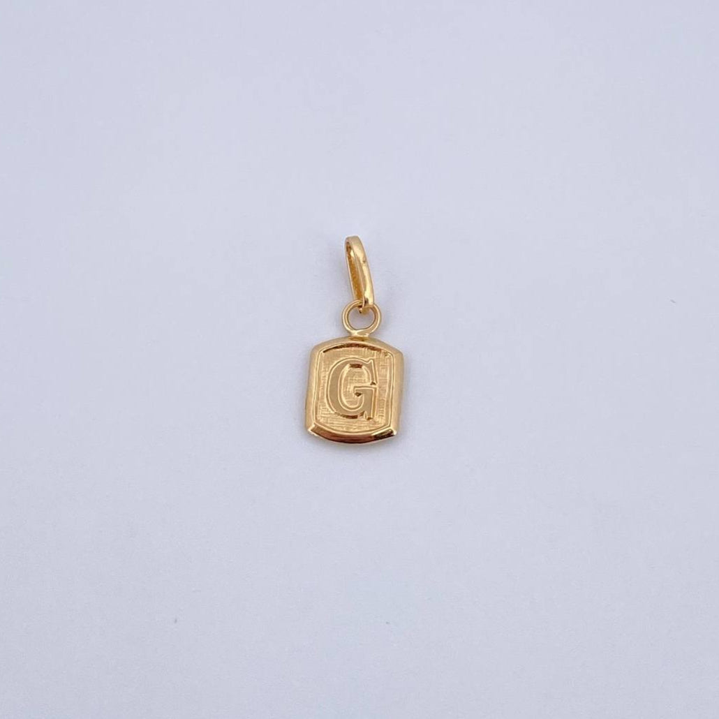 Pendant Letter G 0.35gr / 1.5cm / Smooth 18K Yellow Gold &
