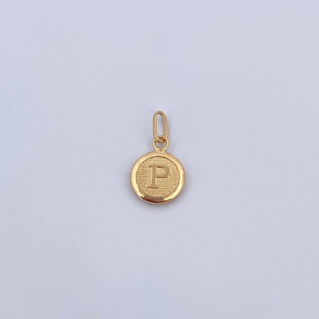 Pendant Letter P 0.45gr / 1.5cm / 18K Yellow Gold Medal &
