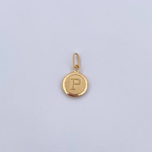 Pendant Letter P 0.45gr / 1.5cm / 18K Yellow Gold Medal &