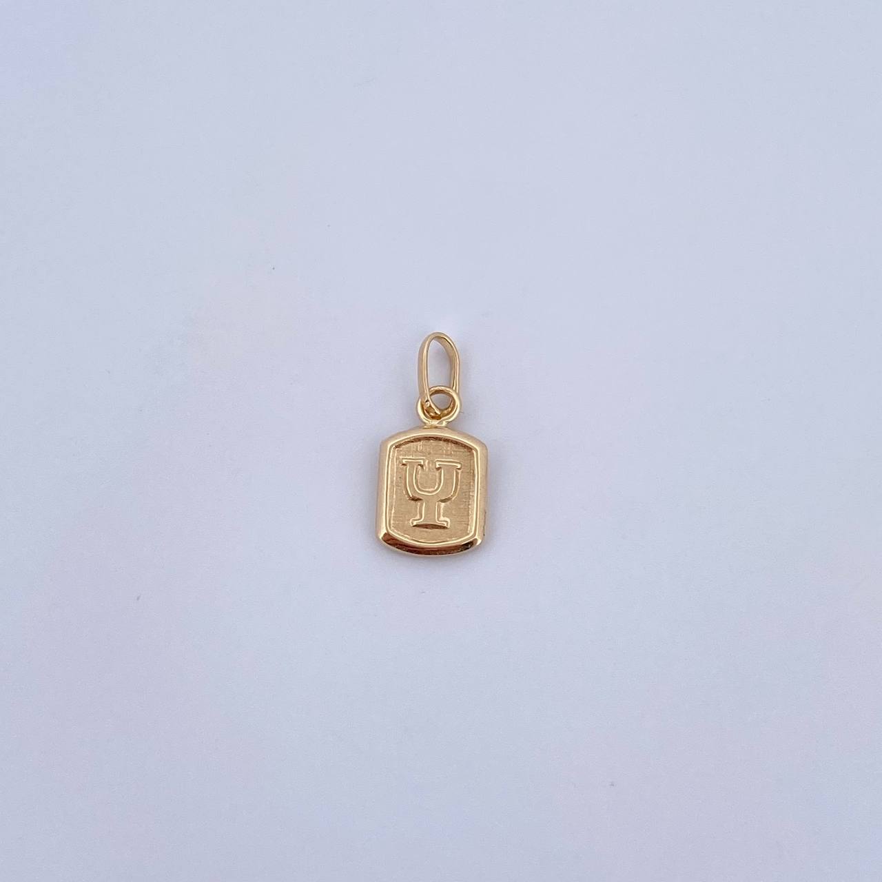 Pendant Letter Y 0.35gr / 1.5cm / Smooth 18K Yellow Gold &