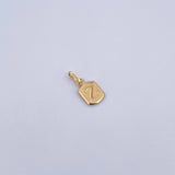 Pendant Letter Z 0.35gr / 1.5cm / Smooth 18K Yellow Gold &