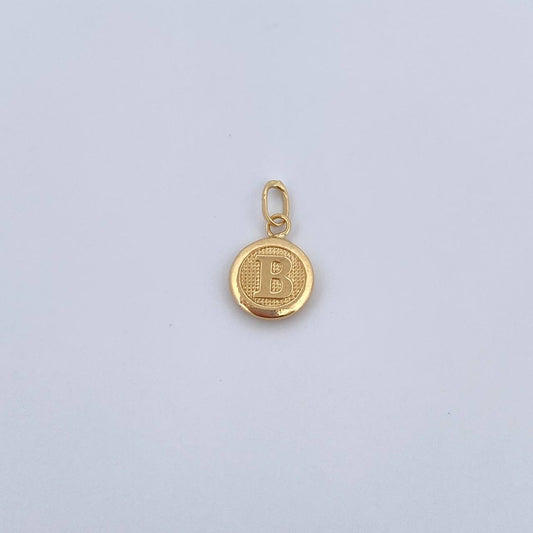 Pendant Letter B 0.45gr / 1.5cm / 18K Yellow Gold Medal &