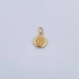 Pendant Letter B 0.4gr / 1.5cm / 18K Yellow Gold Medal &