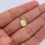 Pendant Letter A 0.3gr / 1.5cm / Smooth 18K Yellow Gold &