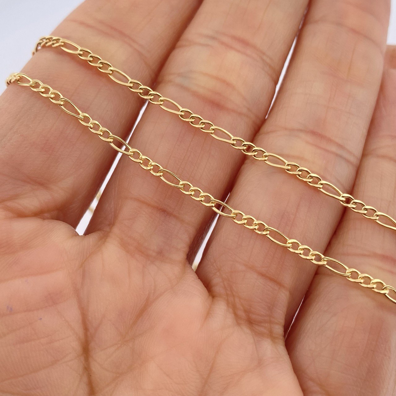 Figaro Chain 1.55gr / 19 3/4 in / 18K Gold +1 &