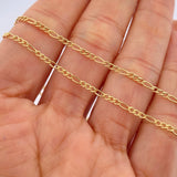 Figaro Chain 1.55gr / 19 3/4 in / 18K Gold +1 &