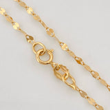 Mirror Flower Chain 0.85g / 18 in / 1.6mm 18K Yellow Gold