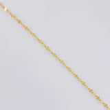 Mirror Flower Chain 0.85g / 18 in / 1.6mm 18K Yellow Gold