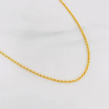 Rope Chain 2.3g / 24 in / 1.8mm 18K Yellow Gold