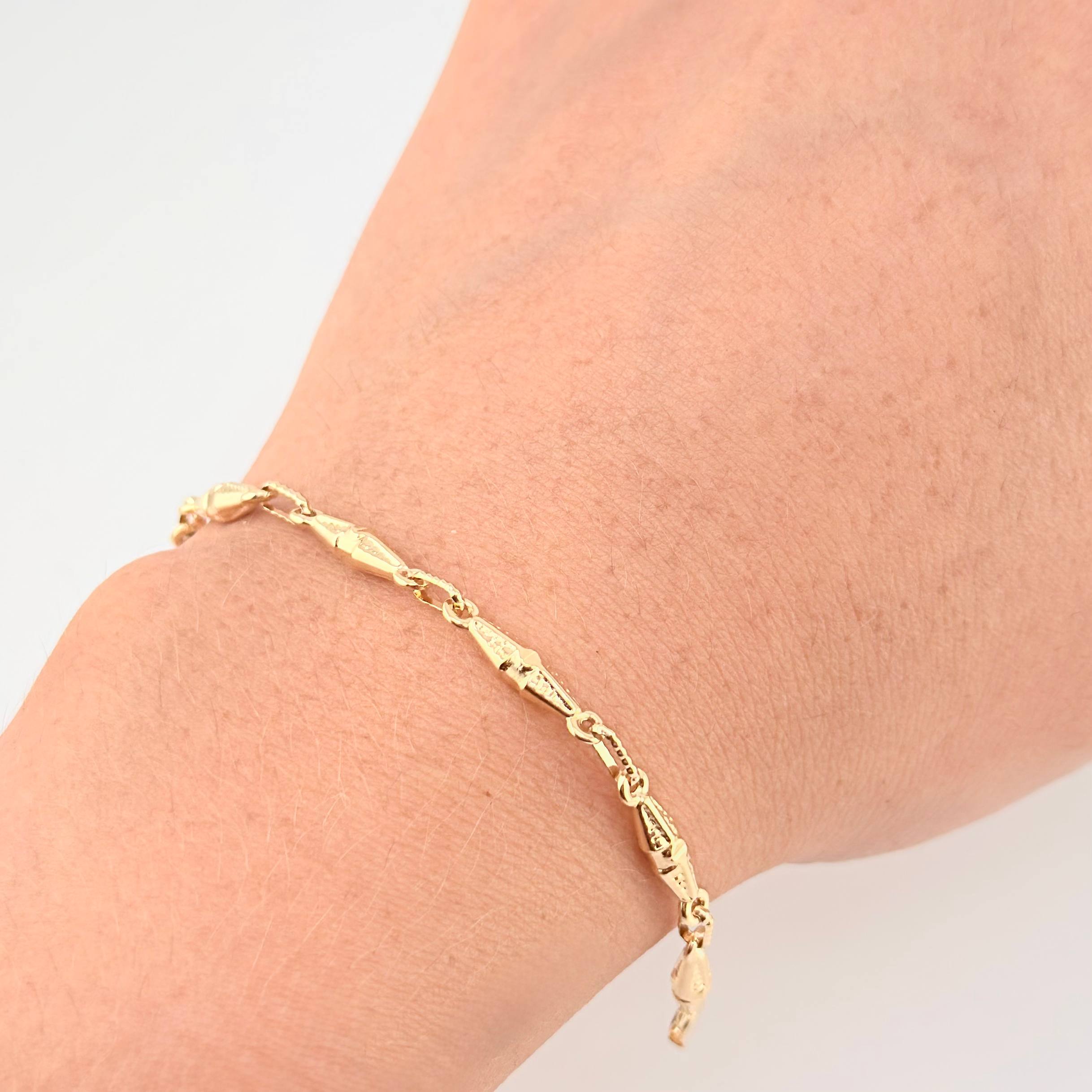 Bracelet Dubai 4.05 g / 8 1/4 in / 3.4 mm Yellow Gold 18K
