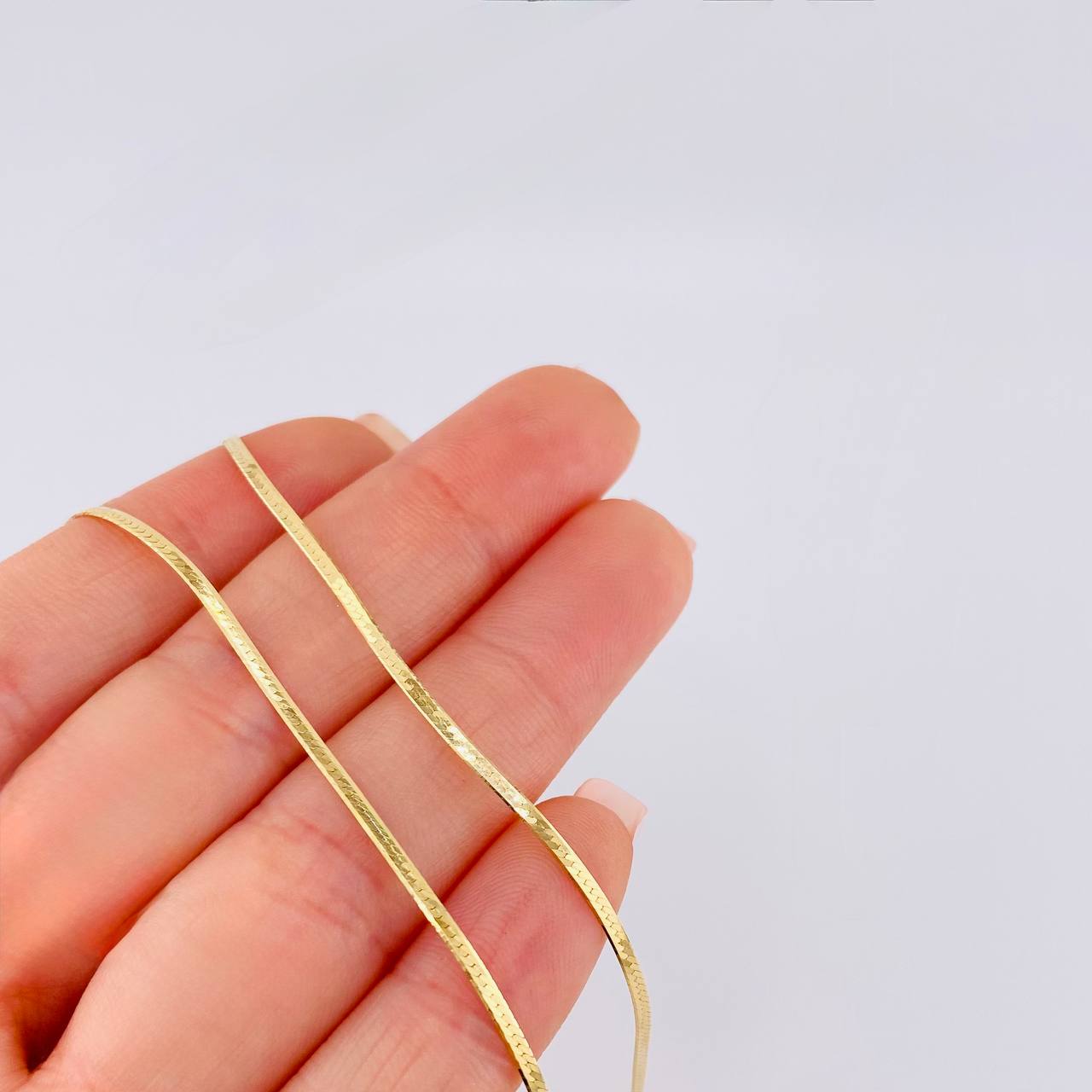 Cadena Espejo 2.25 g / 15 3/4 in / 1.5 mm Oro Amarillo 18K