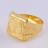 Anillo San Benito Escudo Sagrado 3.4 g / T9 1/2 Oro Amarillo 18K