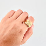 Anillo San Benito Escudo Sagrado 3.4 g / T9 1/2 Oro Amarillo 18K