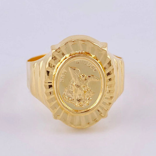Anillo San Miguel Arcangel 3.6 g / T11 Oro Amarillo 18K