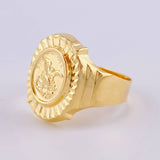 Ring Saint Michael Archangel 3.5 g / T9 1/4 18K Yellow Gold