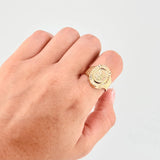 Ring Saint Michael Archangel 3.6 g / T11 18K Yellow Gold