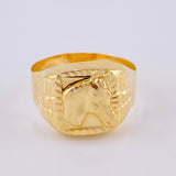 Anillo Sello Caballo Imperial 3.35 g / T11 Oro Amarillo 18K