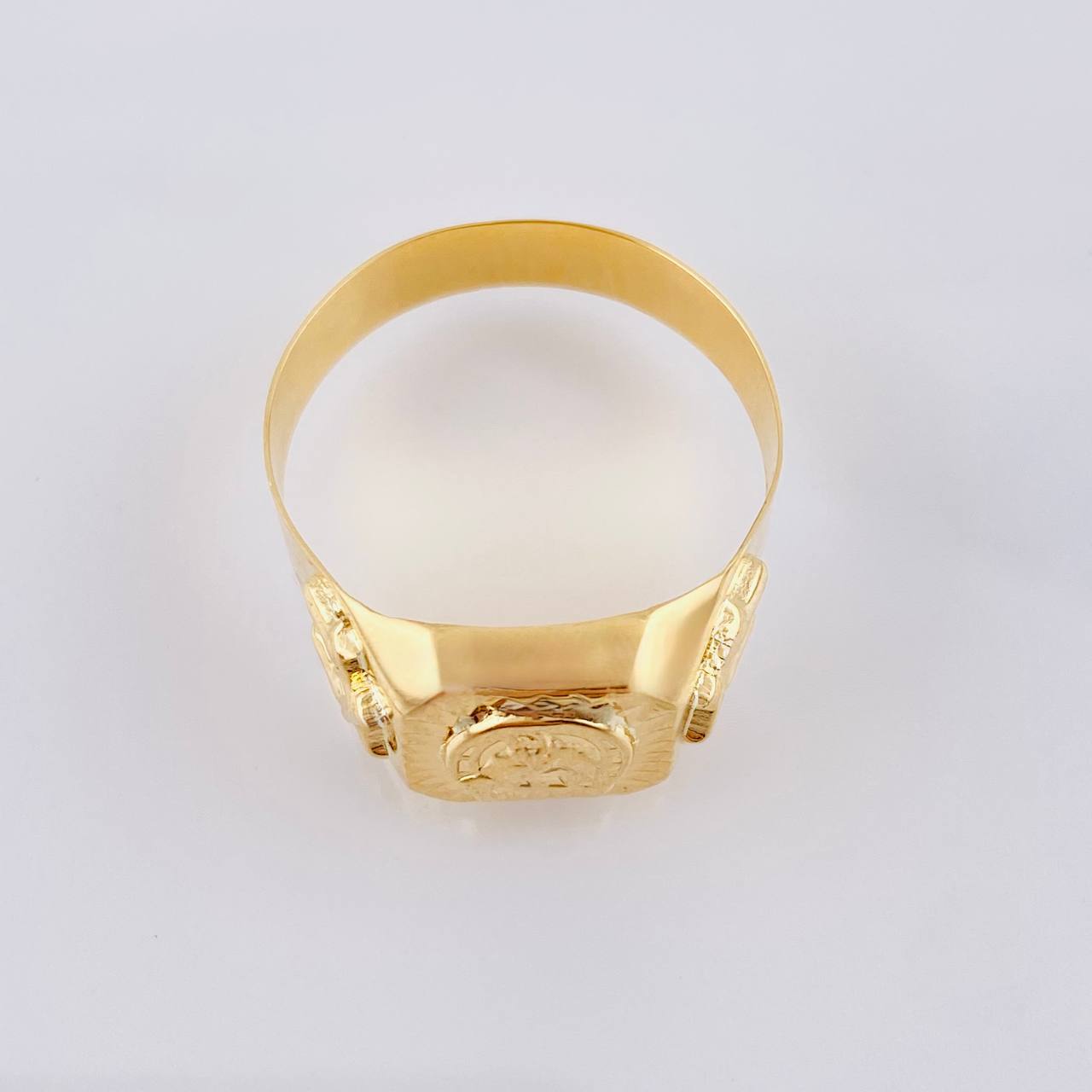 Anillo Herradura Caballo Diamantado 3.4 g / T11 Oro Amarillo 18K