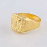 Signet Ring Virgin Of Guadalupe 2.95 g / T10 1/2 18K Yellow Gold