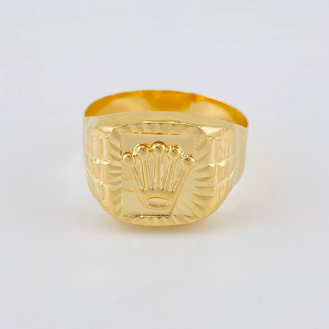 Crown Signet Ring 2.65 g / T9 1/2 Yellow Gold 18K