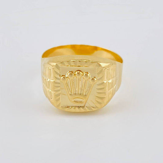 Crown Signet Ring 2.65 g / T9 1/2 Yellow Gold 18K