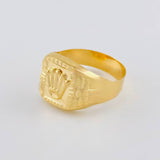 Crown Signet Ring 2.65 g / T9 1/2 Yellow Gold 18K