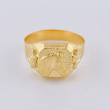 Anillo Sello Caballo Radiante 3.75 g / T12 Oro Amarillo 18K
