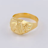 Anillo Sello Caballo Radiante 3.75 g / T12 Oro Amarillo 18K