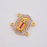 Herraje Virgen Guadalupe 2.1 g / 1/2 in Tres Oros 18K