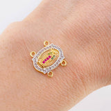 Herraje Virgen Guadalupe 2.1 g / 1/2 in Tres Oros 18K