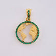 Dije Silueta Tierra 2 g / 1 in Oro Amarillo 18K